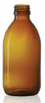 1000 ml siroopfles, amber, type 3 geblazen glas